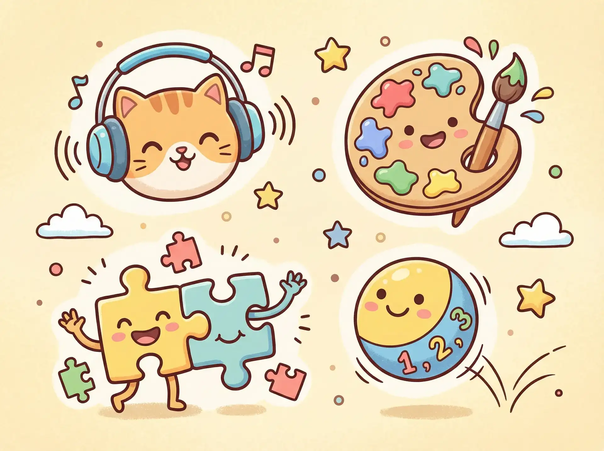 小朋友的手工作品 - 叔叔不约 益智创作